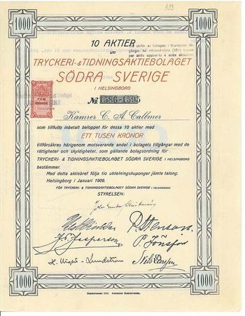Tryckeri- & Tidnings AB Södra Sverige