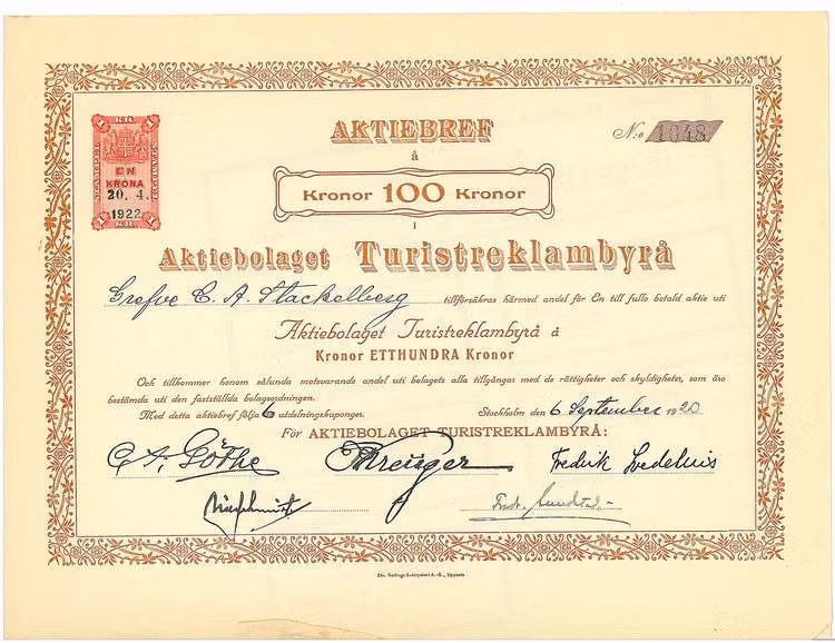 Turistreklambyrå, AB