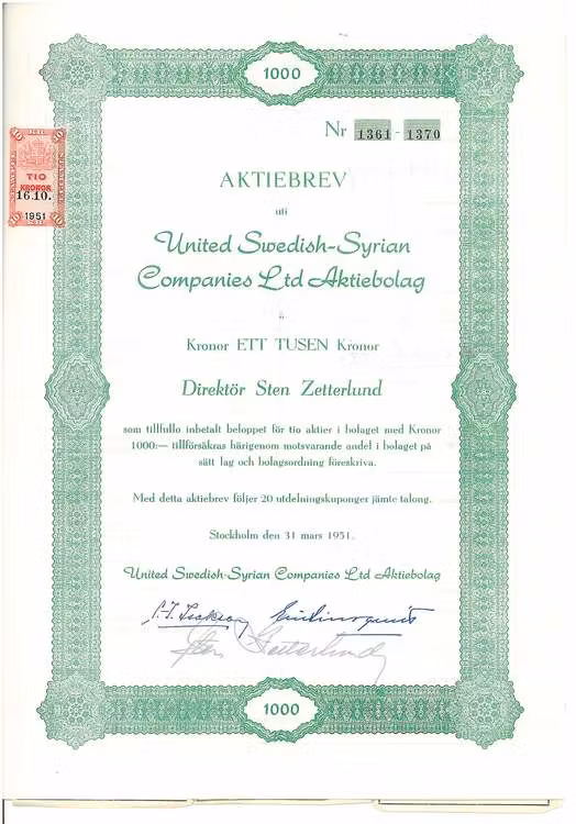 United Swedish-Syrian Co.Ldt. AB