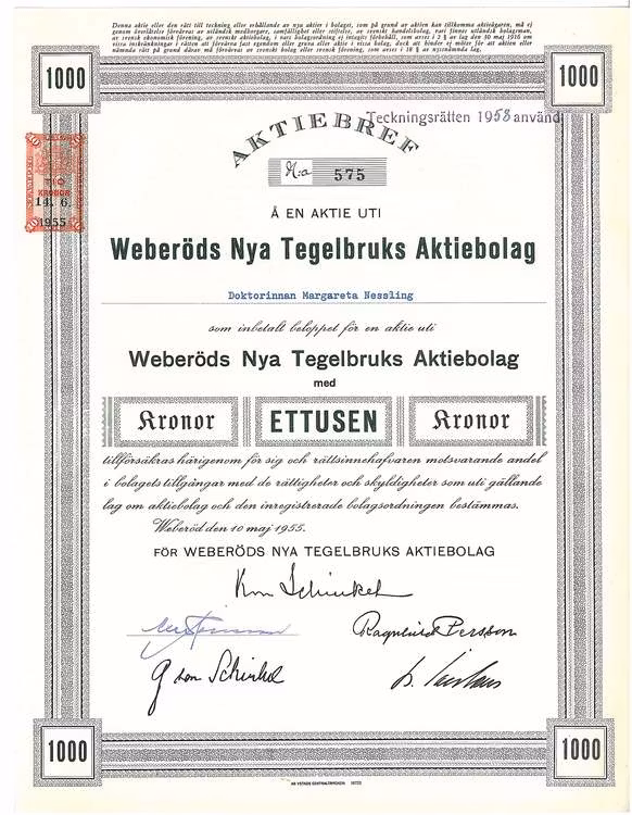 Weberöds Nya Tegelbruks AB