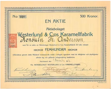 Westerlunds & C:os Karamellfabrik, AB