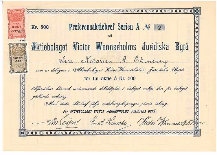 Victor Wennerholms Juridiska Byrå, AB