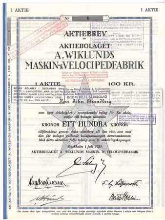 Wiklunds Maskin & Velocipedfabrik, AB A.