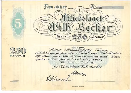 Wilh. Beckers, AB