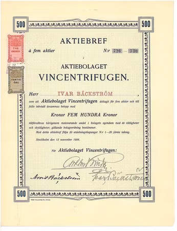 Vincentrifugen, AB