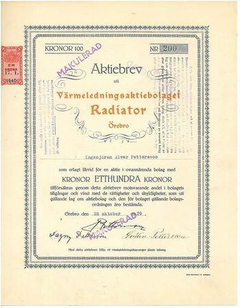 Värmelednings AB Radiator Örebro