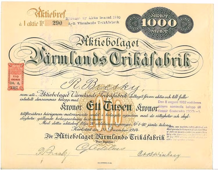 Värmlands Trikåfabrik, AB