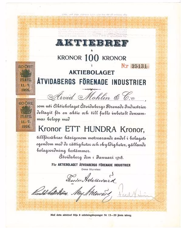 Åtvidabergs Förenade Industrier, AB