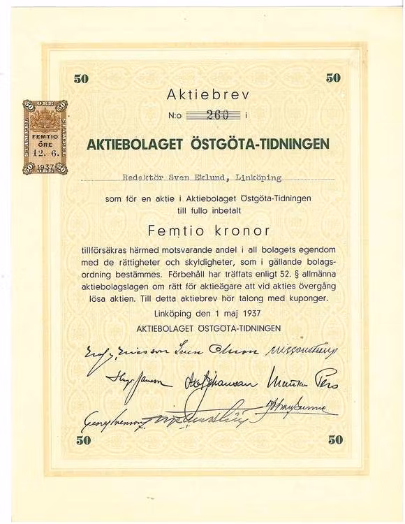 Östgöta-Tidningen, AB