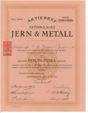 Jern & Metall, AB