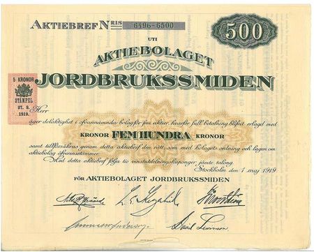Jordbrukssmiden, AB