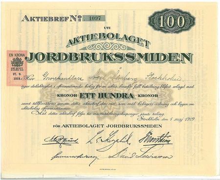 Jordbrukssmiden, AB