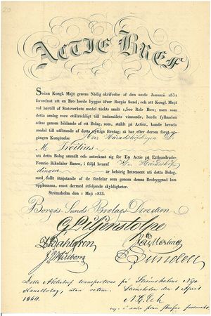 Borgå Sunds Brobolag 1833