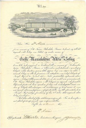 Gefle Manufaktur AB 1849, Undert.Lars Johan Hierta,