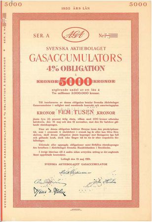 AGA, AB, 4 %  Svenska AB Gasaccumlators