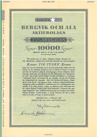 Bergvik och ALA AB, 3 3/4 %