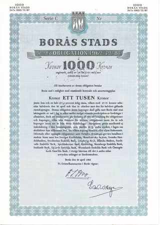 Borås Stads, 5 1/2% Obl.