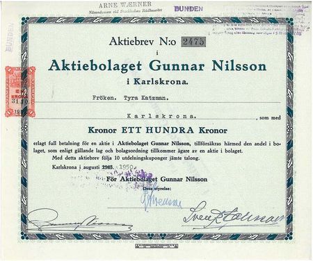 Gunnar Nilsson, AB