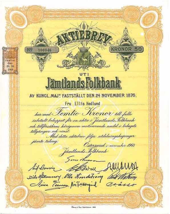 Jämtlands Folkbank, 1963