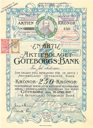 Göteborgs Bank, 1907