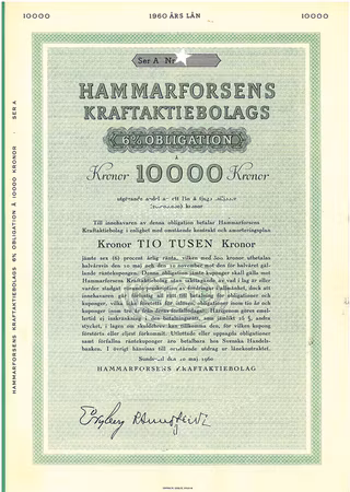 Hammarforsens Kraft AB, 6%, 10.000 kr