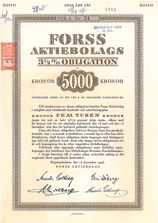 Forss AB, 3 1/2%, 5.000 kr