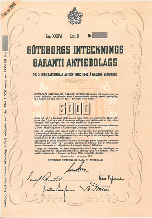 Göteborgs Intecknings Garanti AB, 2 3/4%, Obl.