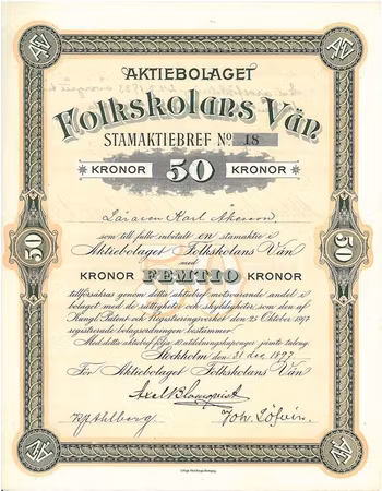 Folkskolans Vän, AB