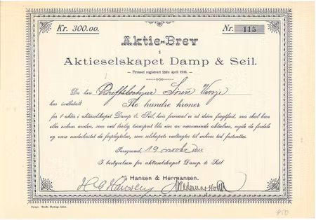 Damp & Seil, AS