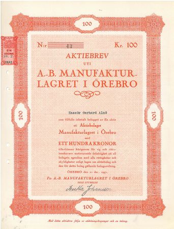 Manufaktur-lagret i Örebro