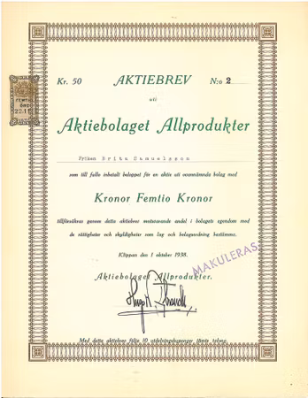 Allprodukter, AB