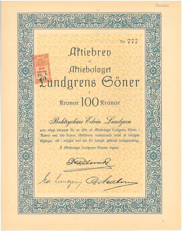 Lundgrens Söner, AB