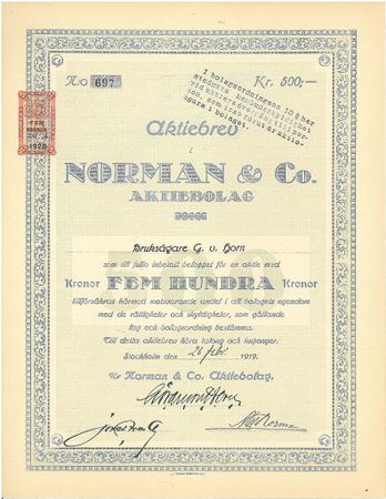 Norman & Co AB, 500 kr