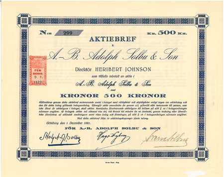 Adolph Solbu & son, AB