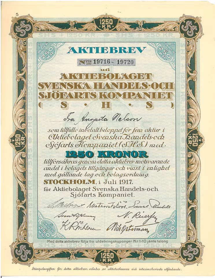 Svenska Handels-och Sjöfarts Kompaniet, 1250