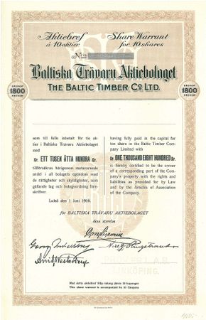 Baltiska Trävaru AB, The Baltic Timber C. Ltd