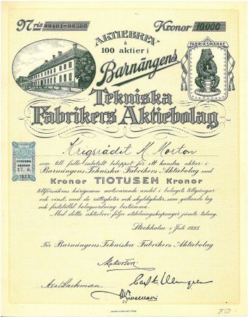 Barnängens Tekniska Fabrikers AB