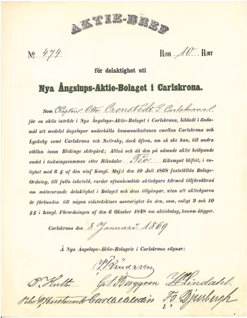 Nya Ångslups AB i Carlskrona 1869