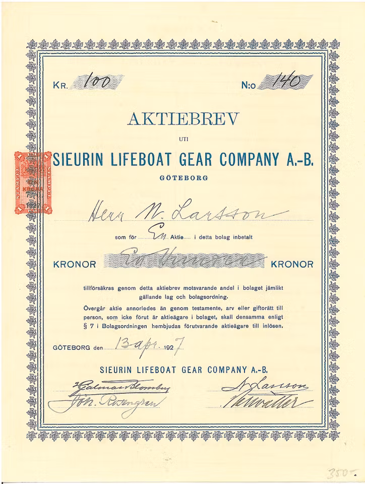 Sieurin Lifeboat Gear Comapny AB