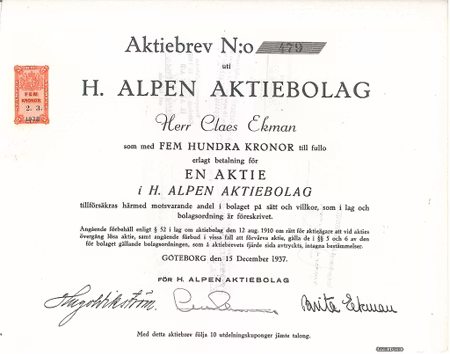 Alpen AB, H.