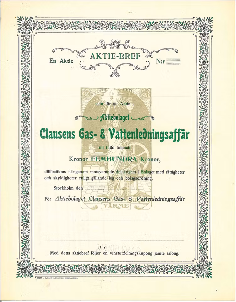 Clausens Gas- & Vattenledningsaffär, AB