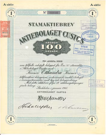 Custos, AB, 1945