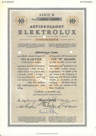 Electrolux, AB, 1954