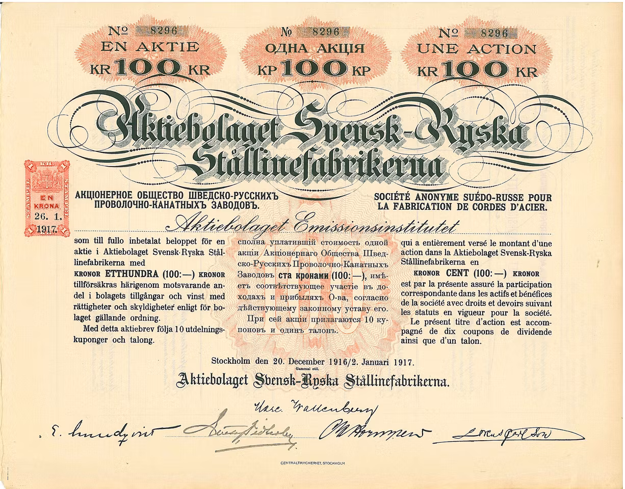 Svensk Ryska Stållinfabrikerna, AB