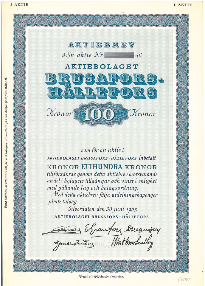 Brusafors-Hällefors, AB