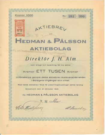 Hedman & Pålsson Co, AB