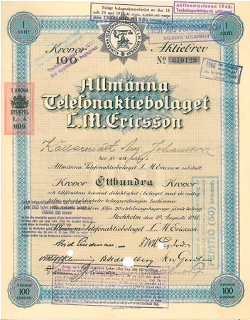 Allmänna Telefon AB L. M. Ericsson, 1918