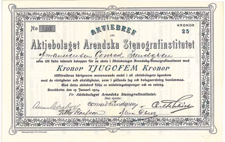 Aredska Stenografinstitutet, AB
