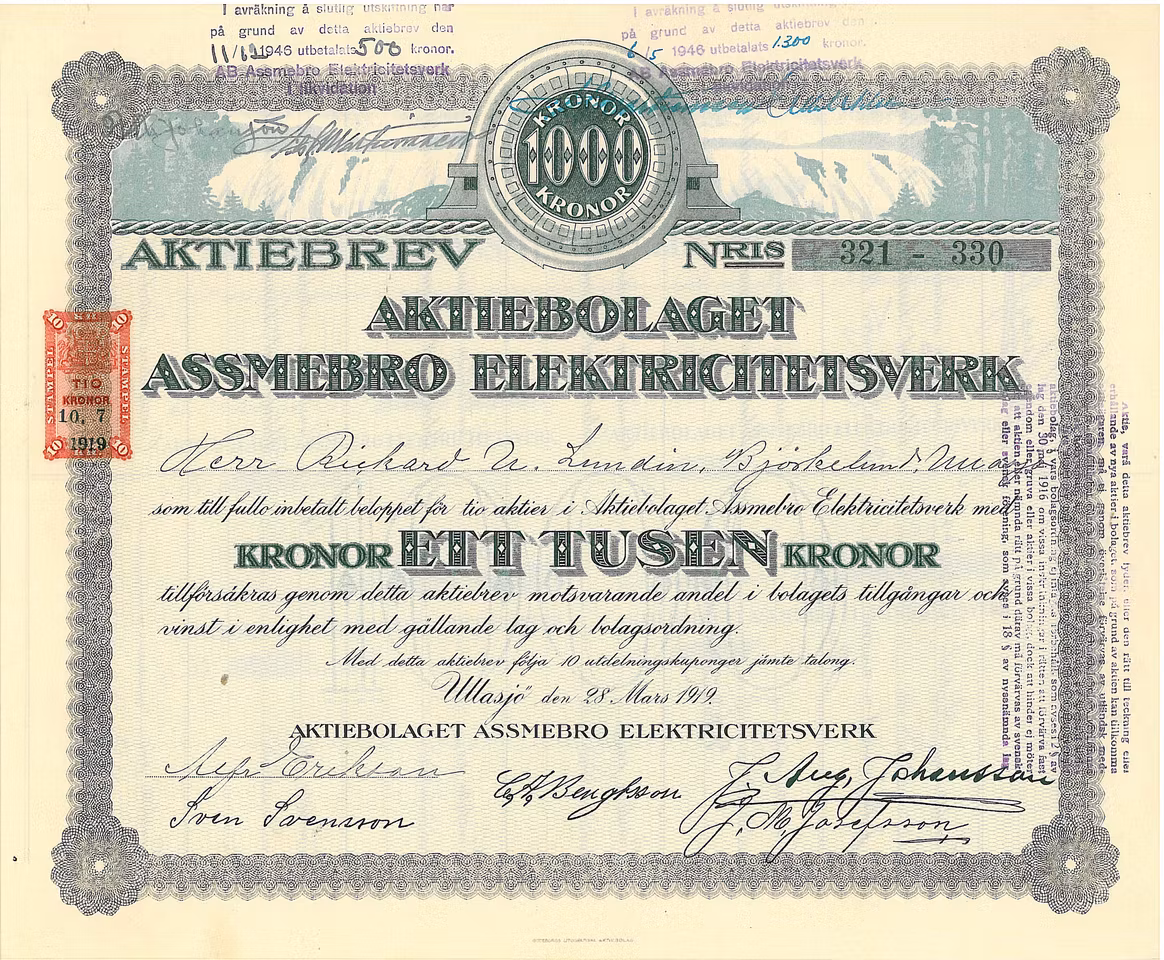 Assmebro Elektricitetsverk, AB