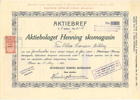 Henning Skomagasin, AB